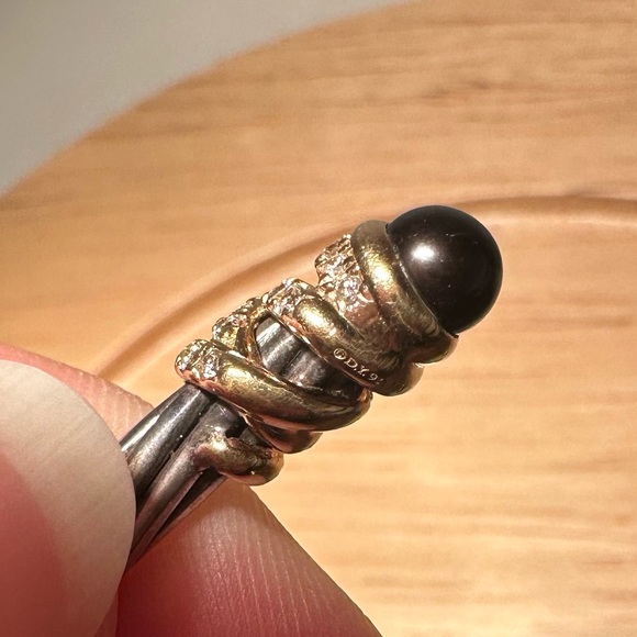 David Yurman Black Helena End Station Bracelet Tahiti Pearls, Diamonds 18K Gold - Picture 9 of 10